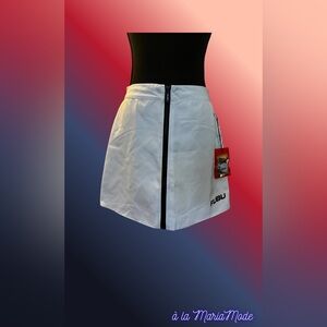 Forever 21 White Skirt with Black Detail